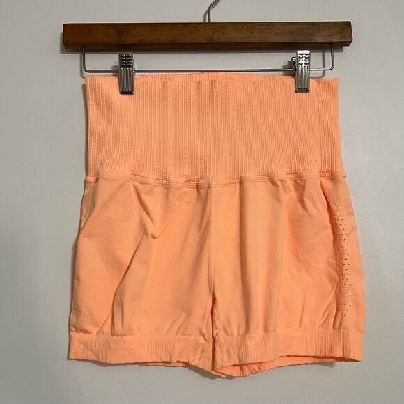 NWOT Free People Movement High Waist Good Karma Shorts in Morning Sun - Picture 2 of 5